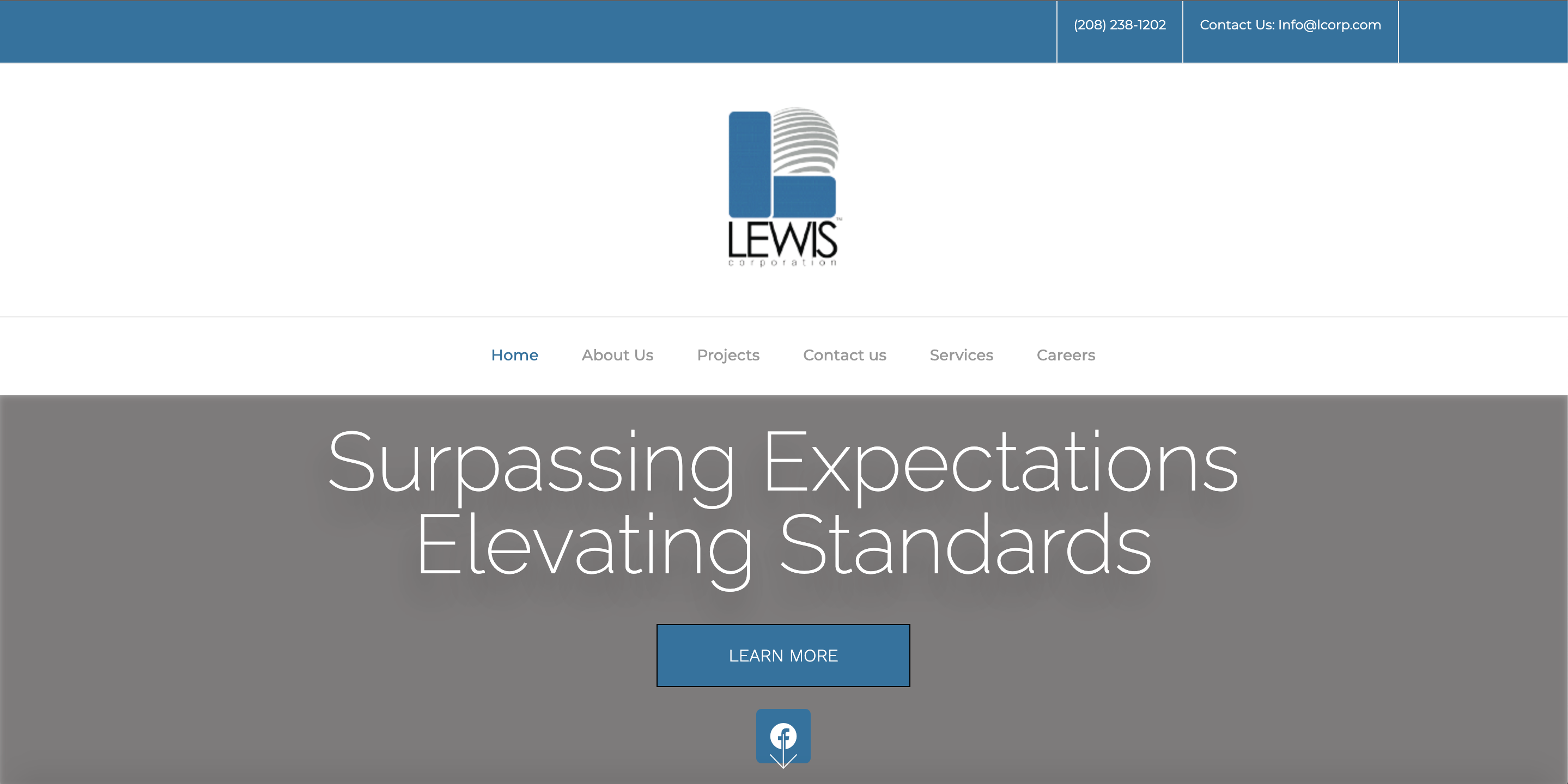 L Corp Construction website
